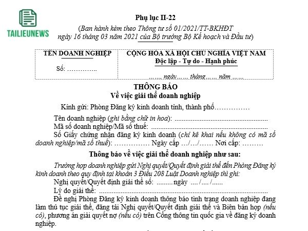 Tải Miễn Phí 2 Mẫu Công Văn Xin Giải Thể Doanh Nghiệp Mới Nhất công văn xin giải thể doanh nghiệp