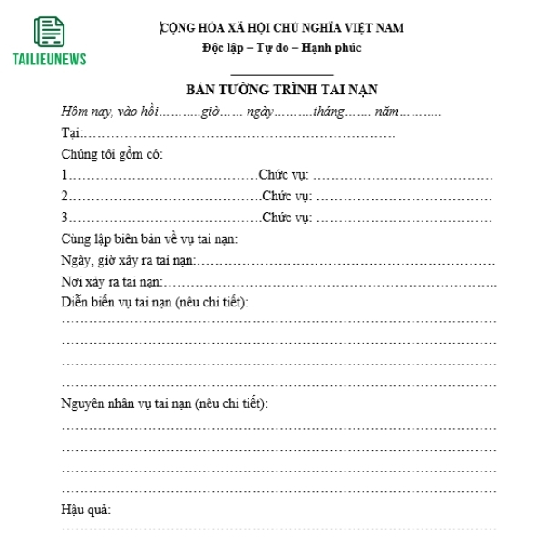 Tải Miễn Phí Mẫu Đơn Tường Trình File Word Mới Nhất don tuong trinh 5