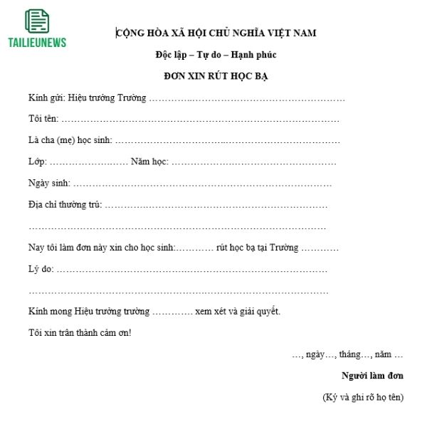 don xin rut ho so hoc ba 4
