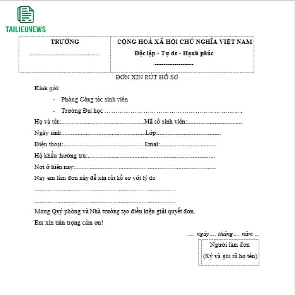 don xin rut ho so hoc ba 5