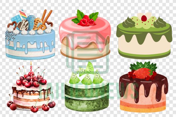 Mẫu vector bánh sinh nhật