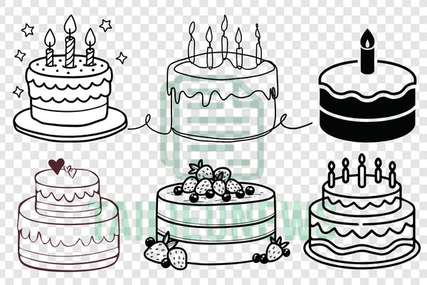 Vector bánh sinh nhật đơn giản
