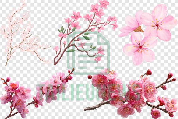 Hoa đào vector PNG