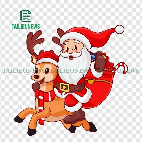 Ông già noel cưỡi tuần lộc