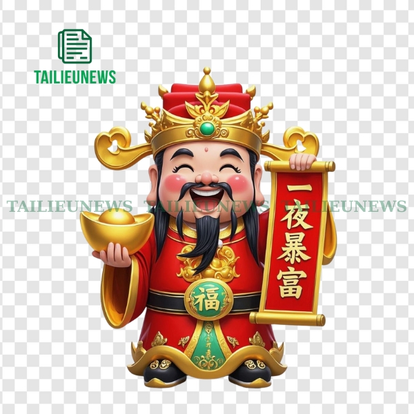 Tải Mẫu Thần Tài Vector Tách Nền Đẹp, Đầy Đủ Định Dạng AI, PNG Miễn Phí Thỏi vàng thần tài vector