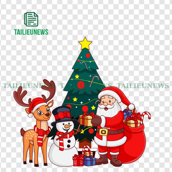 Trọn bộ ông già noel vector PNG