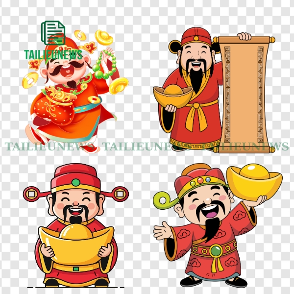 Tải Mẫu Thần Tài Vector Tách Nền Đẹp, Đầy Đủ Định Dạng AI, PNG Miễn Phí Vector thần tài trang trí tết