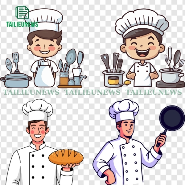 Đầu bếp vector PNG