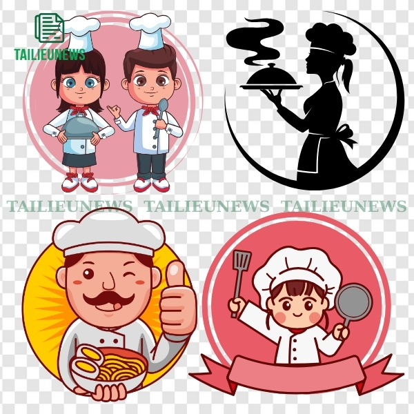 Logo đầu bếp vector