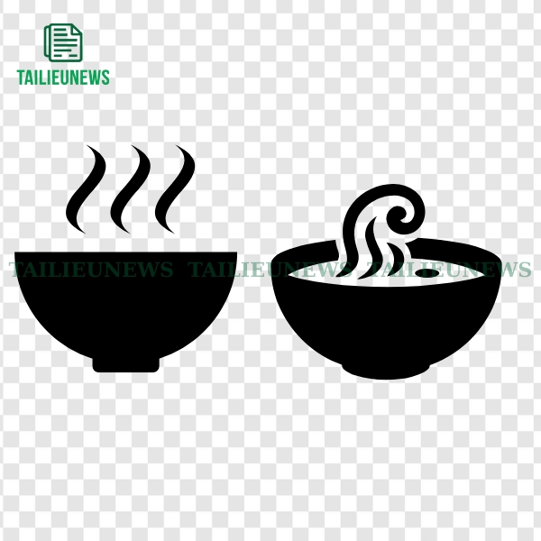 Tải Ngay Tô Phở Vector Miễn Phí Dùng Cho Menu, Logo, Poster Logo phở vector tối giản