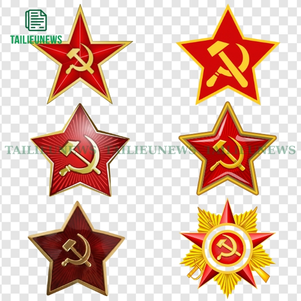 Ngôi sao búa liềm vector