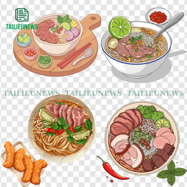 Tải Ngay Tô Phở Vector Miễn Phí Dùng Cho Menu, Logo, Poster Tô phở bò vector