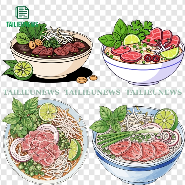 Tải Ngay Tô Phở Vector Miễn Phí Dùng Cho Menu, Logo, Poster Vector tô phở