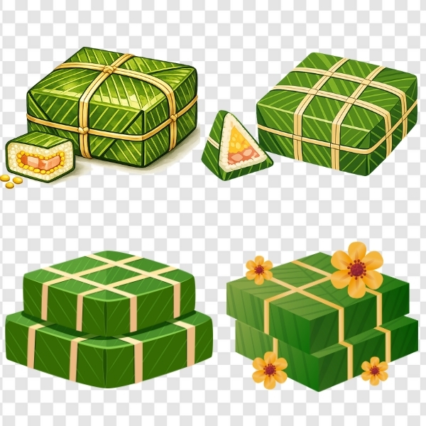 Download 17+ Mẫu Bánh Chưng Vector Đẹp, Chuẩn Sắc Nét Cho Thiết Kế Tết Bánh chưng xanh vector