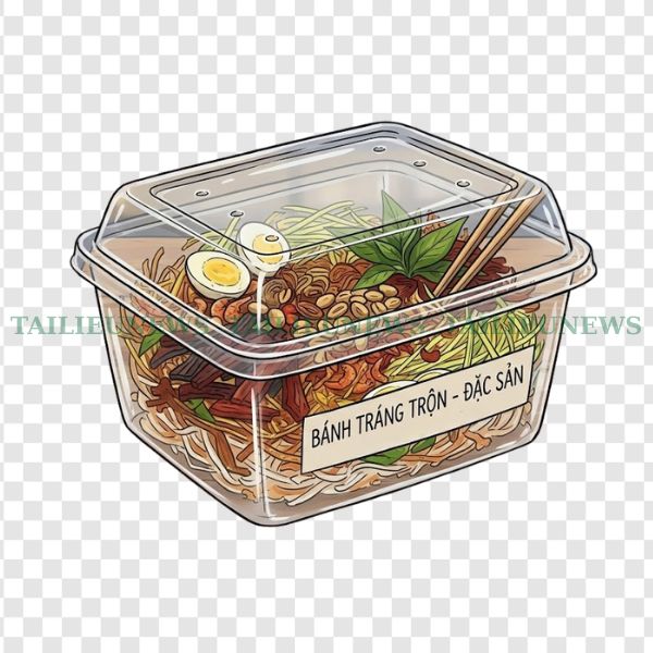 Bánh tráng trộn vector đẹp