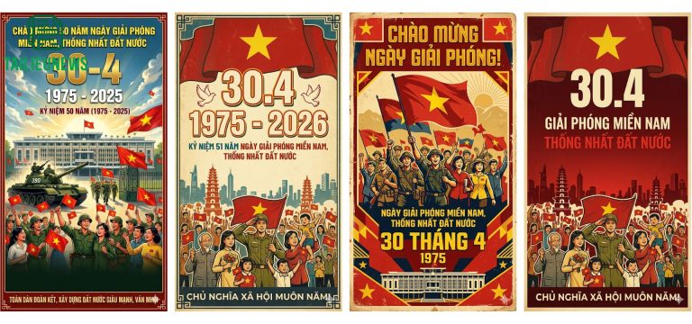 Tải Giải Phóng Miền Nam Vector, Bộ Vector 30/4 1/5 Miễn Phí Poster 30/4 vector