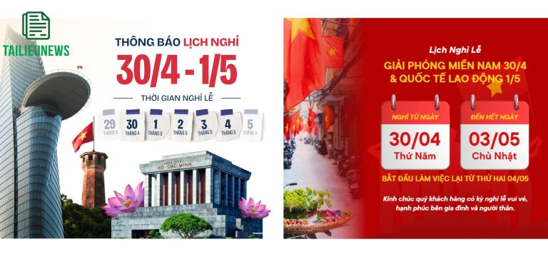 Tải Giải Phóng Miền Nam Vector, Bộ Vector 30/4 1/5 Miễn Phí Thông báo nghỉ lễ 30/4 1/5 vector