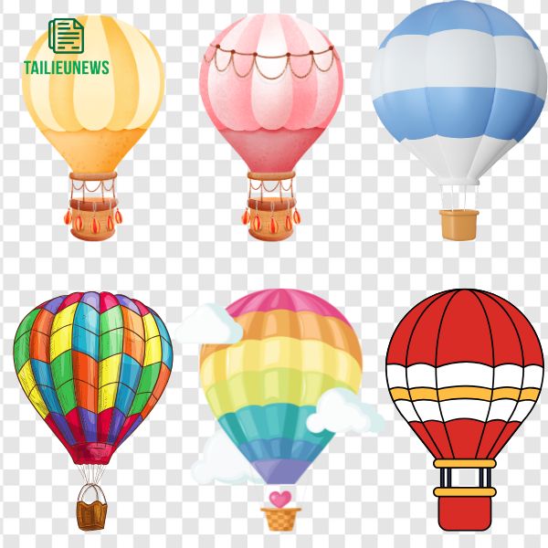 Khinh Khí Cầu Vector Cực Đẹp – Tải Miễn Phí Ngay Hôm Nay Khinh khí cầu vector PNG