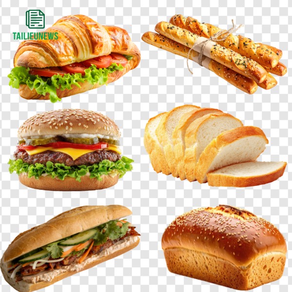 Tải Bánh Mì Vector Đẹp Cho Thiết Kế Menu, Logo, Poster Vector bánh mì