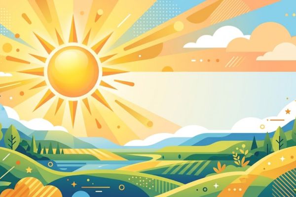 Background mặt trời vector
