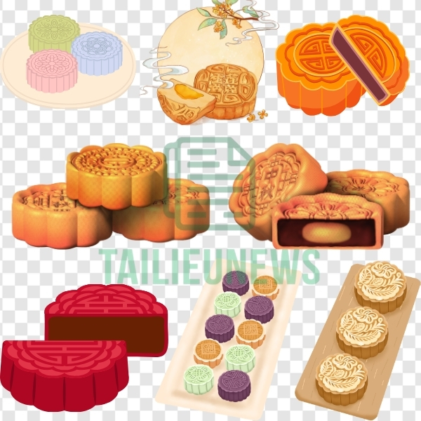 Bánh trung thu vector đẹp
