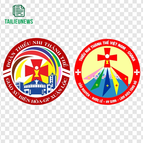 Bộ logo thiếu nhi Thánh Thể vector miễn phí