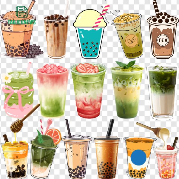 Trà Sữa Vector PNG, SVG, AI Đẹp – Download Miễn Phí Cốc trà sữa vector