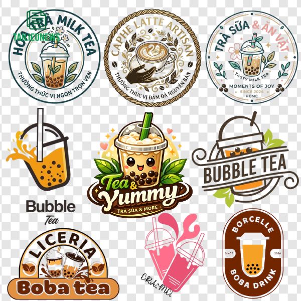 Trà Sữa Vector PNG, SVG, AI Đẹp – Download Miễn Phí Logo trà sữa vector