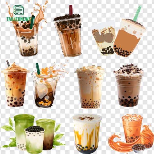 Trà Sữa Vector PNG, SVG, AI Đẹp – Download Miễn Phí Ly trà sữa vector