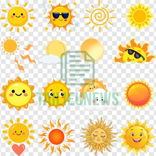 Mặt trời vector PNG