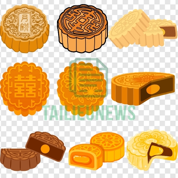Mẫu bánh trung thu vector miễn phí