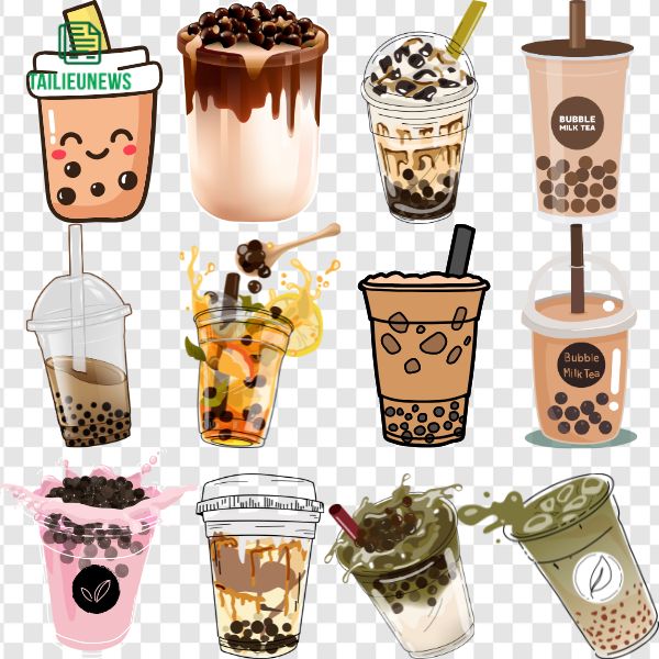 Trà Sữa Vector PNG, SVG, AI Đẹp – Download Miễn Phí Trà sữa vector PNG