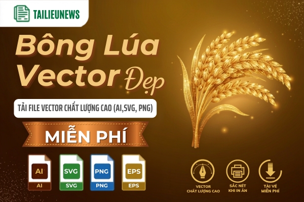 Download Free Bông Lúa Vector Đẹp - Chuẩn File AI, PNG, SVG, CDR bông lúa vector