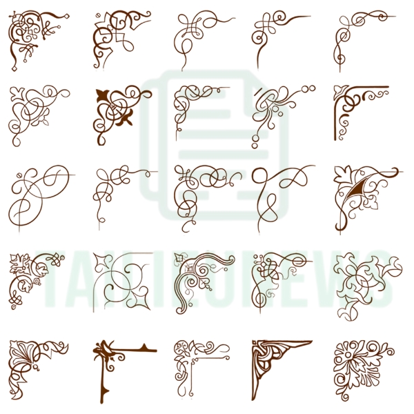 Tải Hoa Văn Góc Vector Đẹp Miễn Phí (File Corel, AI, SVG, PNG) hoa văn góc thiết kế