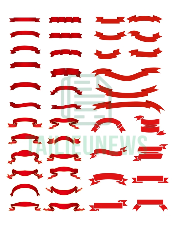 Tải Ruy Băng Vector Miễn Phí - Trọn Bộ File AI, EPS, SVG, PNG, PDF ruy băng đỏ vector