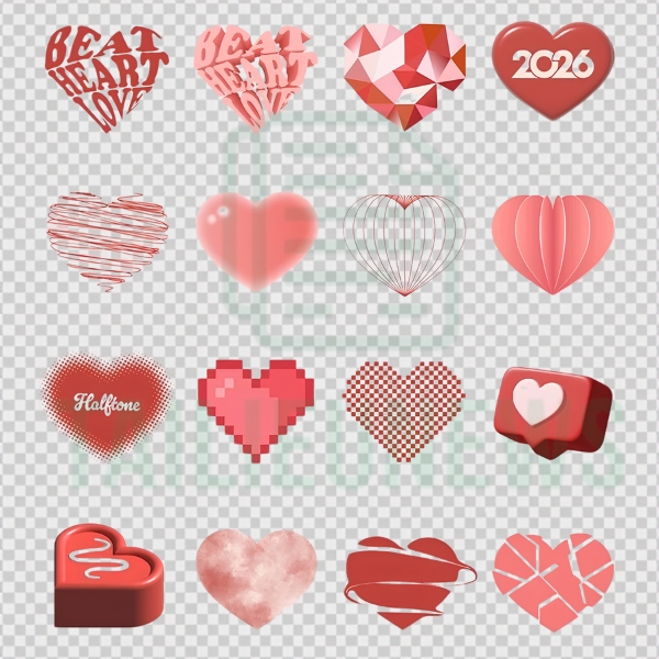 Tải Hình Trái Tim Vector Đẹp, Icon Trái Tim Vector AI, PNG, CDR trái tim vector png