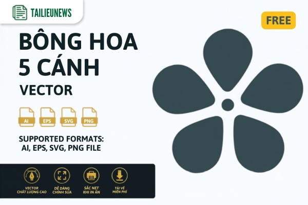 Download Hình Ảnh Bông Hoa 5 Cánh Vector File PNG, CDR, AI, SVG, EPS bong hoa 5 canh vector bia