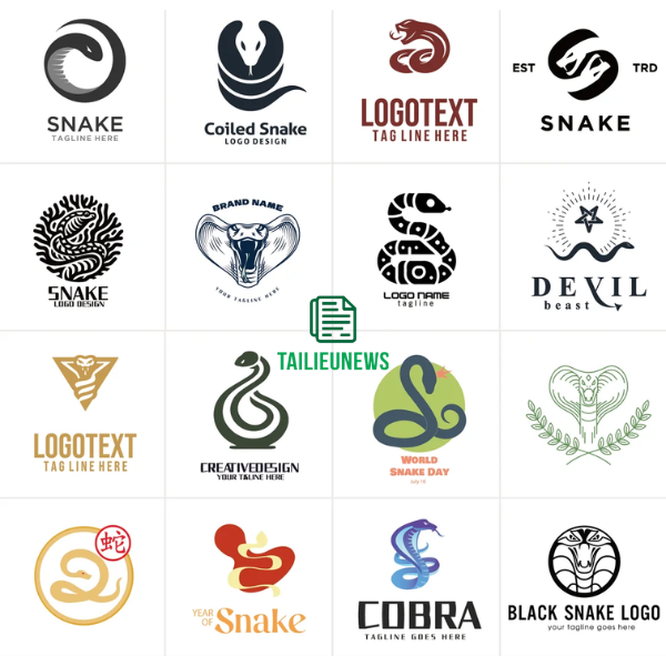 Tải 25+ Mẫu Con Rắn Vector Đẹp Chất Lượng Cao - File AI, SVG, EPS, PNG Logo rắn hổ mang vector