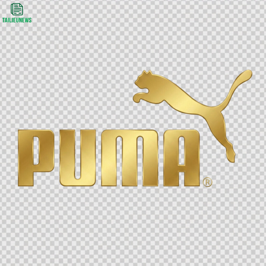 Puma logo vector gold