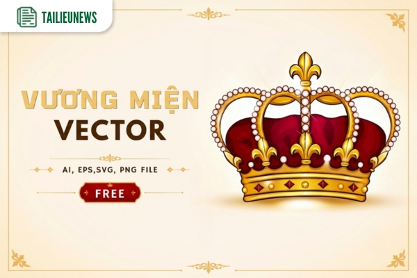 Tải Hình Vương Miện Vector Free Chất Lượng Cao (File PNG, Corel, AI, SVG) vương miện vector