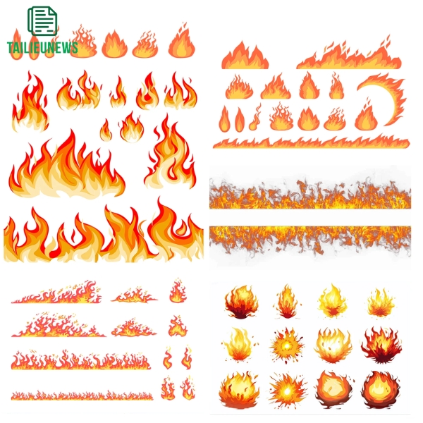 Tải Mẫu Ngọn Lửa Vector Đẹp Chất Lượng Cao - File PSD, PNG Ngọn Lửa Vector