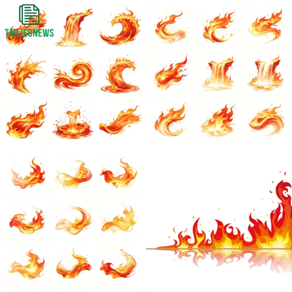 Tải Mẫu Ngọn Lửa Vector Đẹp Chất Lượng Cao - File PSD, PNG Ngọn Lửa Vector