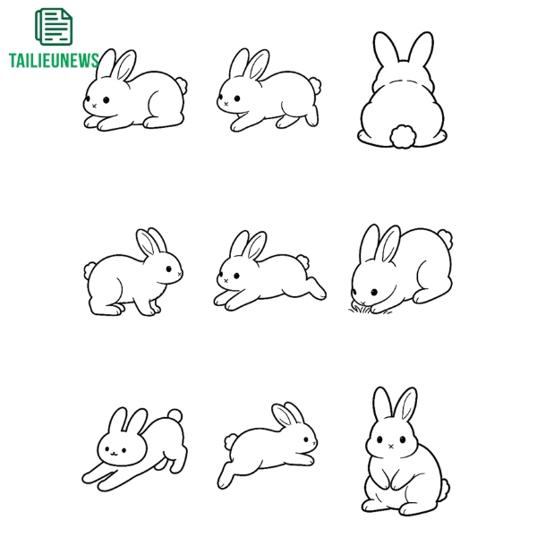 Tải Miễn Phí 20+ Hình Con Thỏ Vector PNG Cực Đẹp, Cực Cute con thỏ vector
