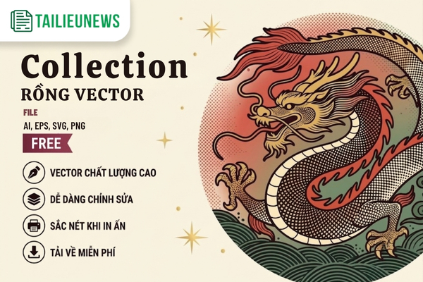 Tải 15+ Mẫu Con Rồng Vector Đẹp Sắc Nét Đầy Đủ Định Dạng CDR, PNG, PDF rồng vector