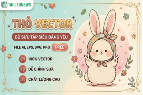 Tải Miễn Phí 20+ Hình Con Thỏ Vector PNG Cực Đẹp, Cực Cute con thỏ vector
