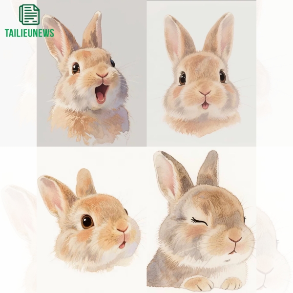 Tải Miễn Phí 20+ Hình Con Thỏ Vector PNG Cực Đẹp, Cực Cute con thỏ vector