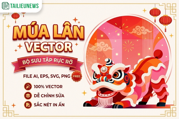 Tải 15+ Mẫu Múa Lân Vector PNG Free Download Sắc Nét múa lân vector