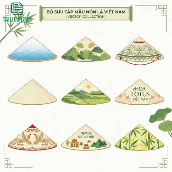 Tải 20+ Hình Nón Lá Vector Free Download Đẹp Chất Lượng Cao nón lá vector