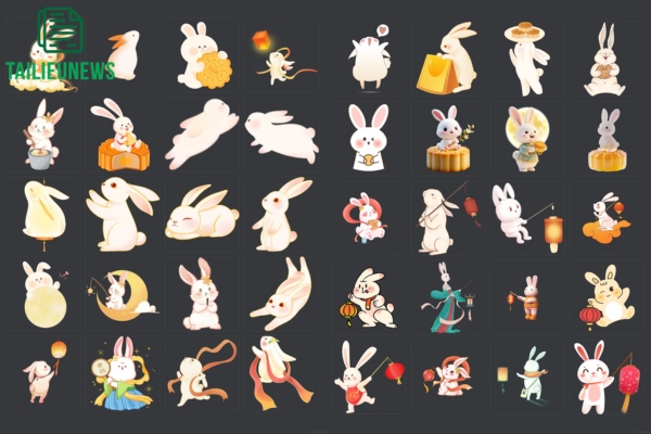 Tải Miễn Phí 20+ Hình Con Thỏ Vector PNG Cực Đẹp, Cực Cute con thỏ vector