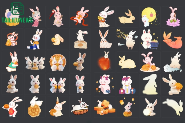Tải Miễn Phí 20+ Hình Con Thỏ Vector PNG Cực Đẹp, Cực Cute con thỏ vector